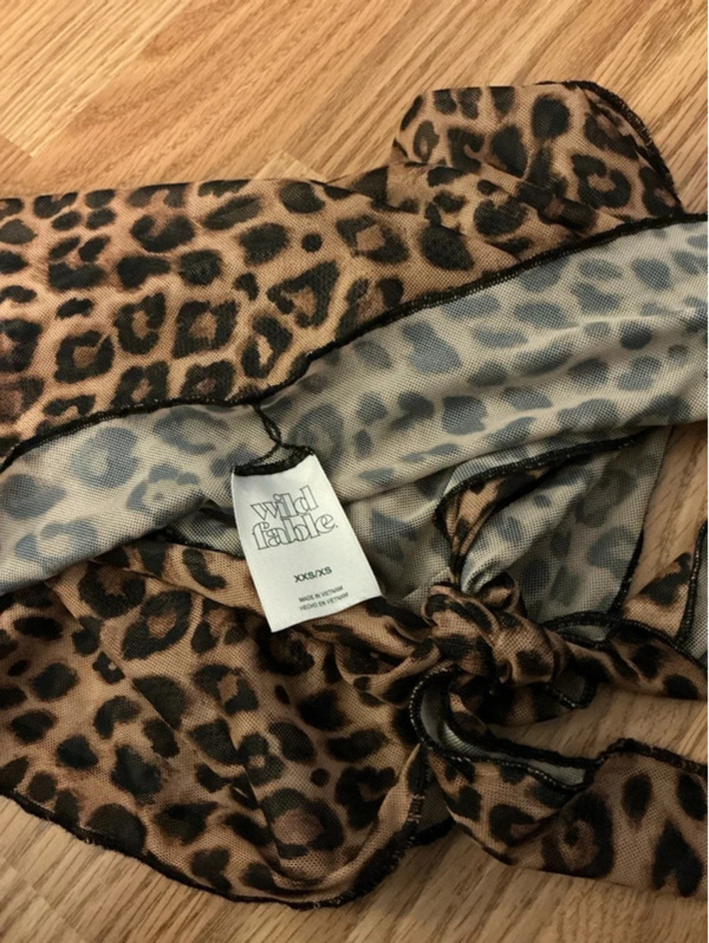 Wild fable leopard sheer sarong size XXS/XS - Picture 3 of 3